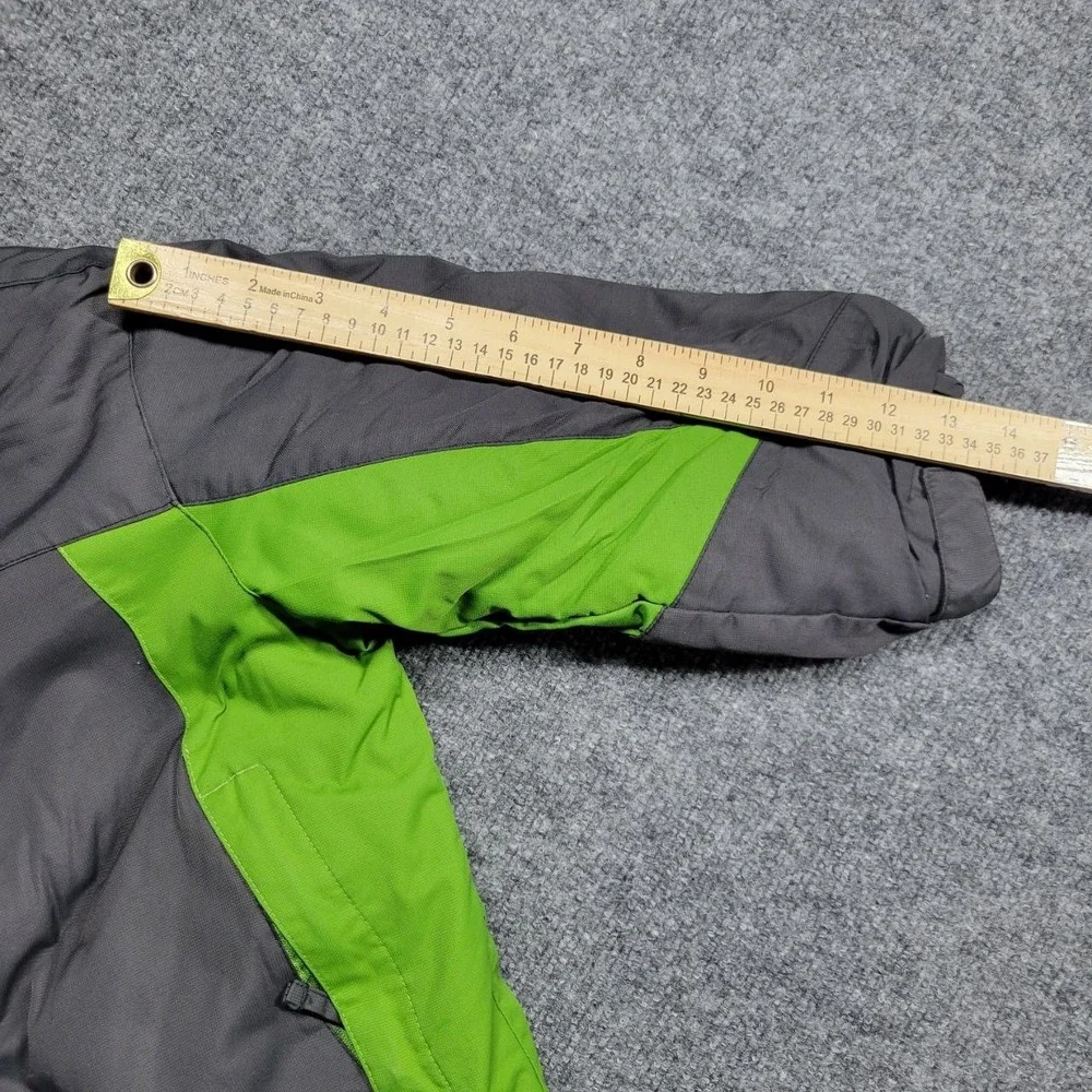The Childrens Place Jacket‎ Boys XS 4 Gray Green Hooded Puffer Coat Snow Winter